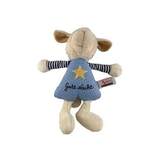 Sigikid Gute Nacht Plush Lamb Sheep Baby Blue Star Dress Germany Musical Toy